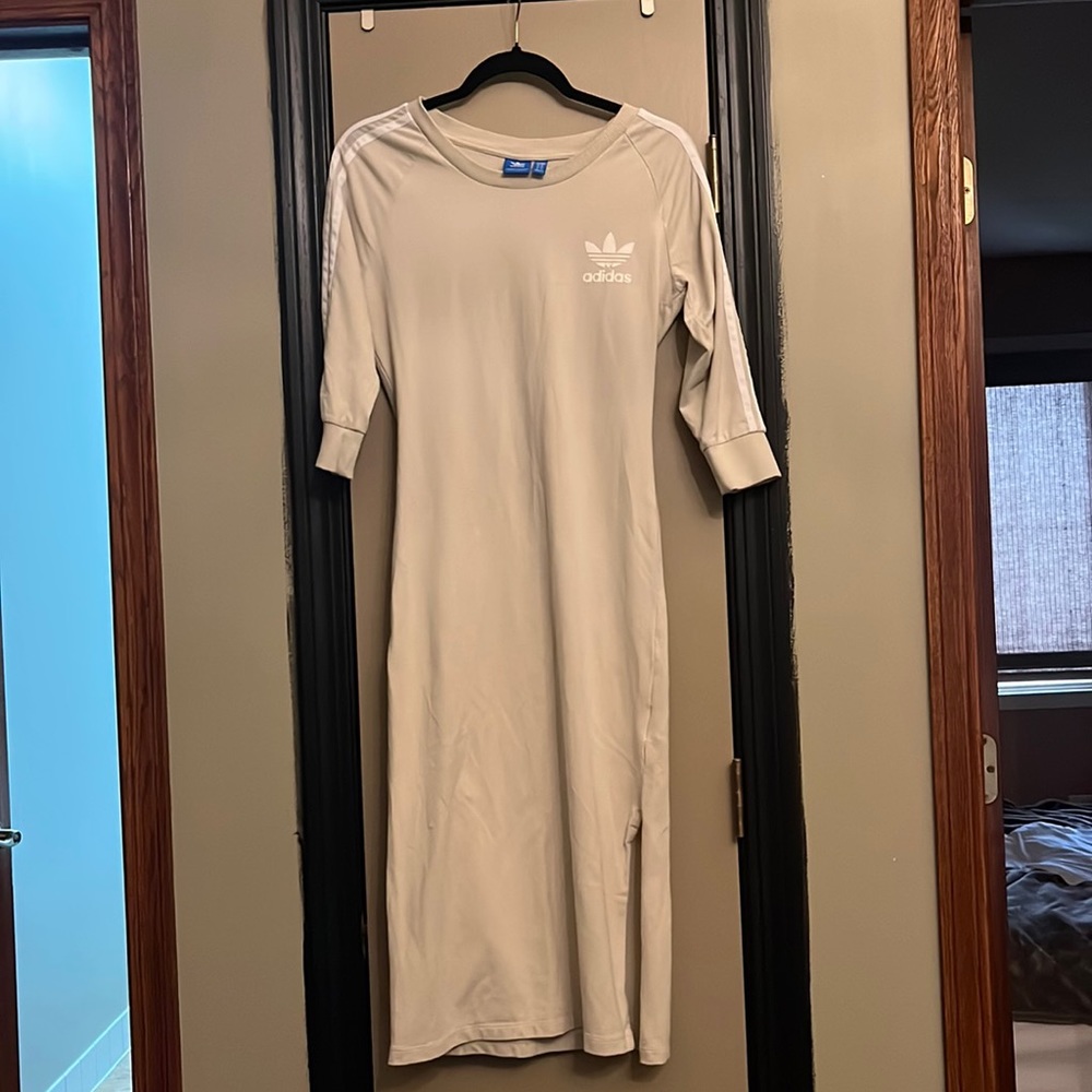 Adidas midi dress beige